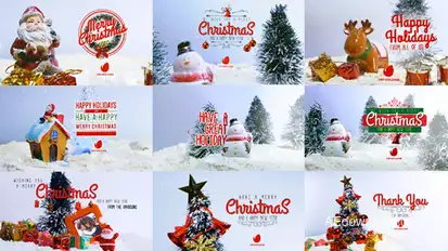 10 Miniature Christmas Wishes Video Displays template preview