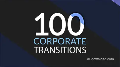 100 Corporate Transitions Video Displays template preview