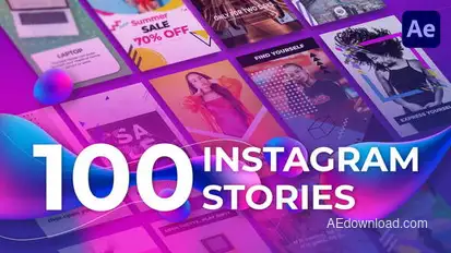 100 Instagram Stories Video Displays template preview