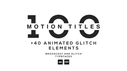 100 Motion Titles Video Displays template preview