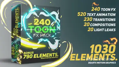 1030 Toon FX And Elements Pack Video Displays template preview