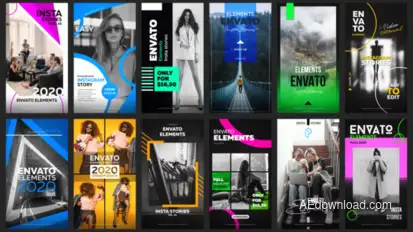 12 Instagram Stories Vol. 10 Video Displays template preview