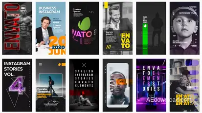 12 Instagram Stories Vol. 4 Video Displays template preview