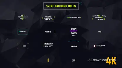 14 Kinetic Titles Video Displays template preview