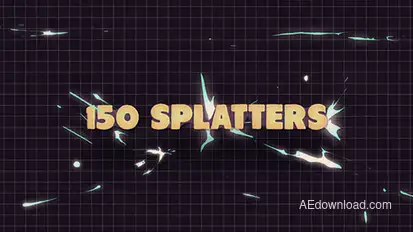 150 Splatter Animations + Opener Video Displays template preview