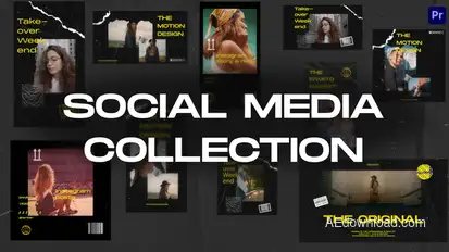 15in1 Social Media Collection Mogrt Premiere Pro template preview