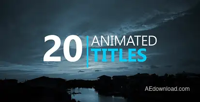 20 Animated Titles Video Displays template preview