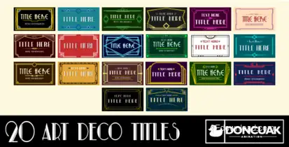 20 Art Deco Titles Video Displays template preview