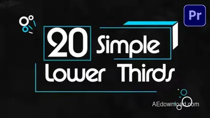 20 Simple Lower Thirds Video Displays template preview