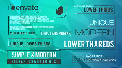 21 Modern Lower Third Video Displays template preview