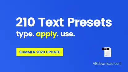 210 Text Presets Video Displays template preview