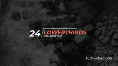 24 Lower Thirds Video Displays template preview