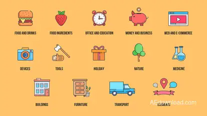 240+ Icons Pack Video Displays template preview