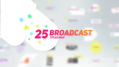 25 Broadcast Titles Pack Video Displays template preview