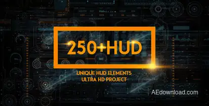 250 HUD SCI-FI Video Displays template preview
