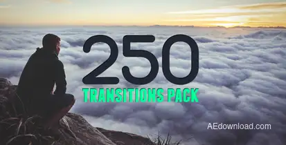 250 Transitions Pack Video Displays template preview