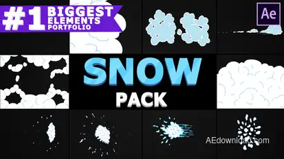 2D Cartoon Snow | After Effects Video Displays template preview