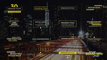 30 Brand New Titles Video Displays template preview