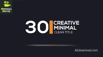 30 Minimal Clean Titles Video Displays template preview