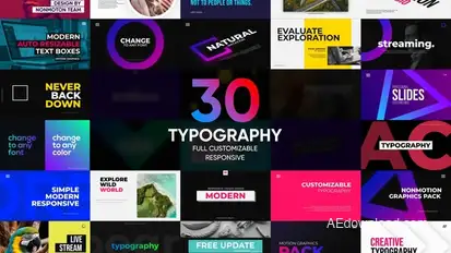 30 Modern Typography | Premiere Pro CC | MOGRT Premiere Pro template preview