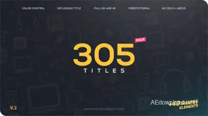 305 Titles Ultimate Pack Video Displays template preview