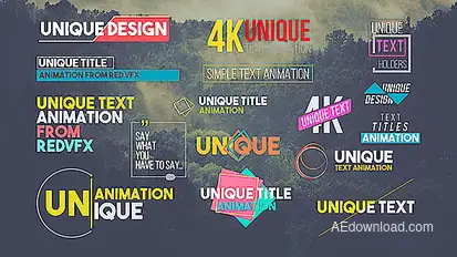 31 Unique Titles Pack Video Displays template preview