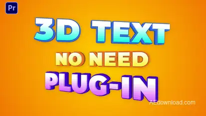 3D Animated Texts Premiere Pro template preview