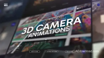 3D Camera Animation Titles template preview