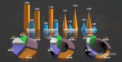 3D Charts v.2 Video Displays template preview