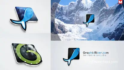 3D Clean Logo Video Displays template preview