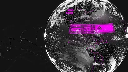 3d Element Dark Planet Video Displays template preview