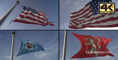 3D Flag Loop Maker Video Displays template preview