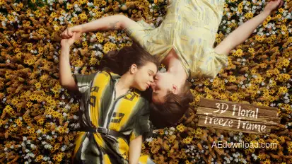 3D Floral Freeze Frame Premiere Pro template preview
