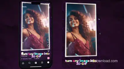 3D Gif Reels Premiere Pro template preview