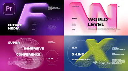 3D Letter - Text Animation Premiere Pro template preview