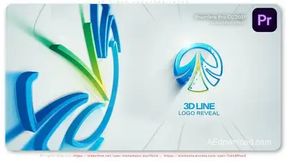 3D Lines Logotype Intro Premiere Pro template preview