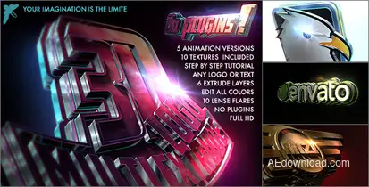 3D logo - Multi Extrude Video Displays template preview