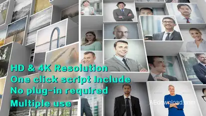 3D Mosaic Corporate Logo Video Displays template preview