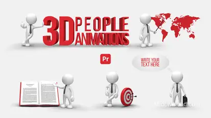 3D People Animations 1 for Premiere Pro Premiere Pro template preview