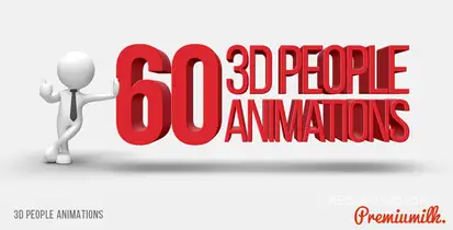 3D People Animations Video Displays template preview