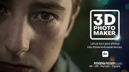 3D Photo Maker for Premiere Pro Premiere Pro template preview