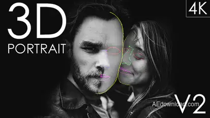 3D Portrait Video Displays template preview