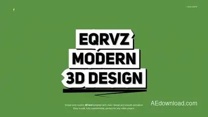 3D Text Animation | After Effects Titles template preview