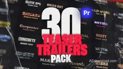 3D Text Titles Teaser Trailer Pack for Premiere Pro: Epic, Action, Cinematic, Coming Soon & More Premiere Pro template preview