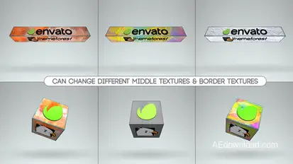 3D Textured Logo Boxes Premiere Pro Premiere Pro template preview