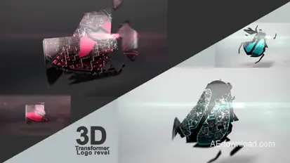 3D Transformer Logo Video Displays template preview