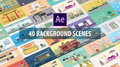 40 Mix Background Scenes Video Displays template preview