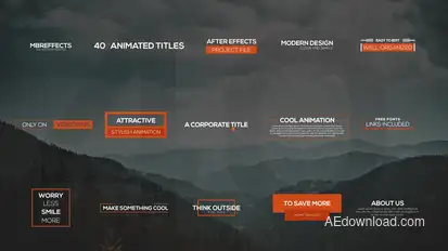 40 Modern Titles & Lower Thirds Video Displays template preview