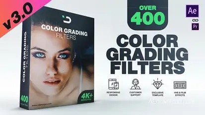 400 Color Grading Filters Video Displays template preview