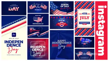 4th of July Independence Day for Premiere Pro Premiere Pro template preview